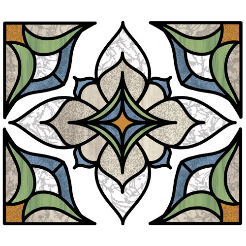 Lark Manor Stained Glass Window Decal & Reviews Wayfair